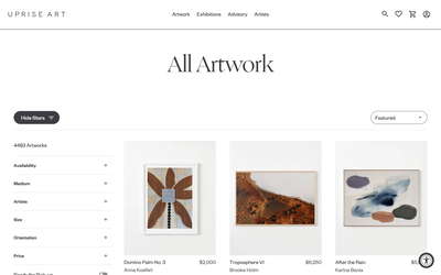 Uprise Art website screenshot