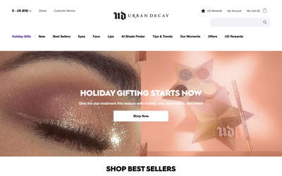 Urban Decay website screenshot