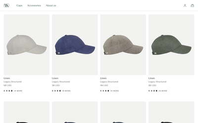 Varsity Headwear website screenshot
