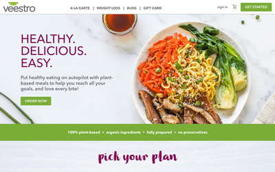 Veestro website screenshot