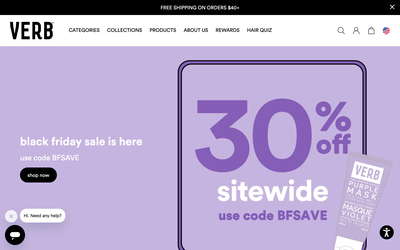 Verb Products website screenshot