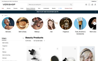 Verishop website screenshot