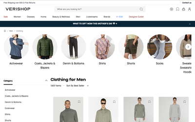 Verishop website screenshot