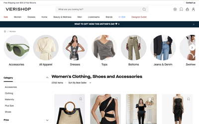 Verishop website screenshot