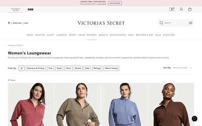 Victoria's Secret website screenshot