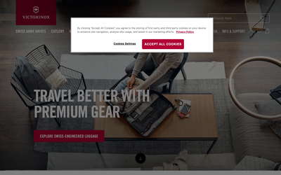 Victorinox website screenshot