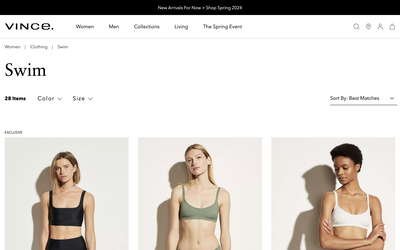 Vince website screenshot