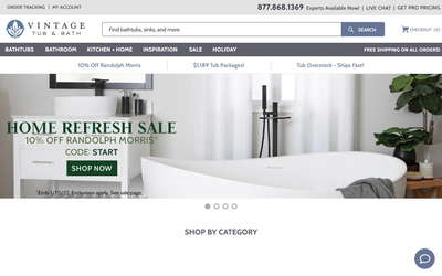 Vintage Tub & Bath website screenshot