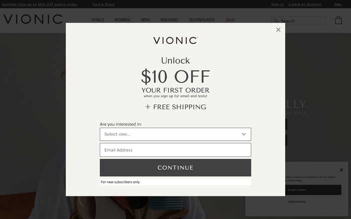 Vionic Shoes screenshot