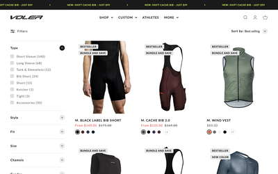 Voler website screenshot