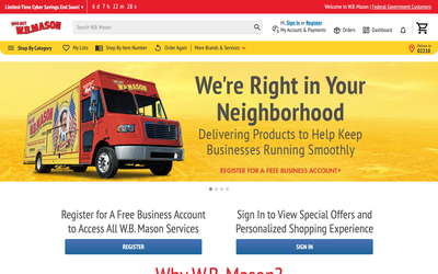 W.B. Mason website screenshot