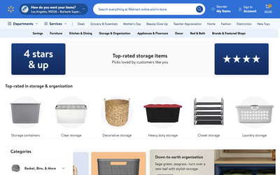Walmart website screenshot