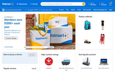 Walmart website screenshot