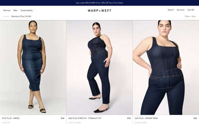 Warp + Weft website screenshot