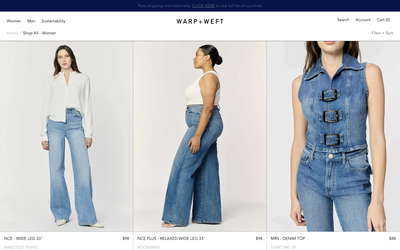 Warp + Weft website screenshot