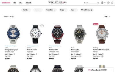 Watchfinder website screenshot