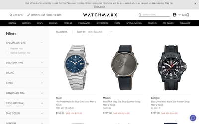WatchMaxx.com website screenshot