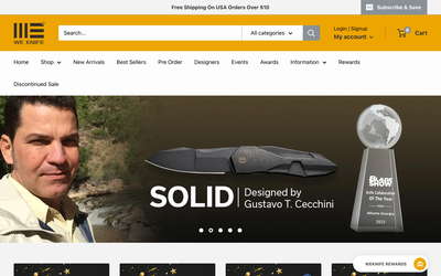 WE Knife Co. website screenshot