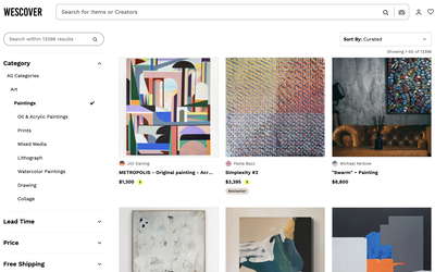 Wescover website screenshot
