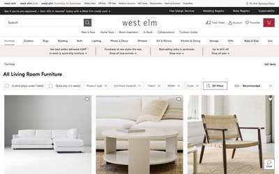 west elm website screenshot