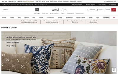 west elm website screenshot