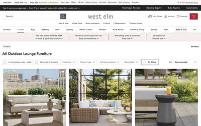 west elm website screenshot