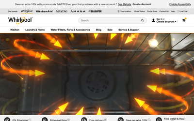 Whirlpool website screenshot