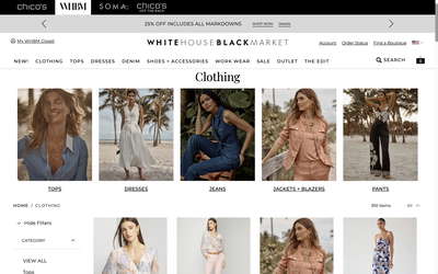 White House Black Market website screenshot