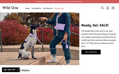 Wild One website screenshot