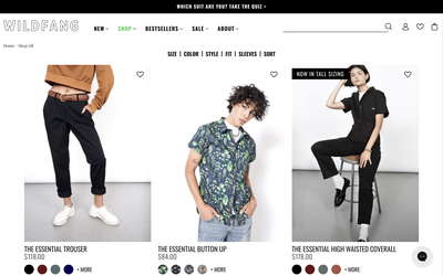 Wildfang website screenshot
