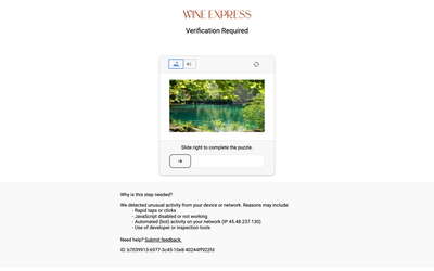 Wine Express website screenshot