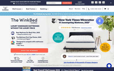 WinkBeds website screenshot