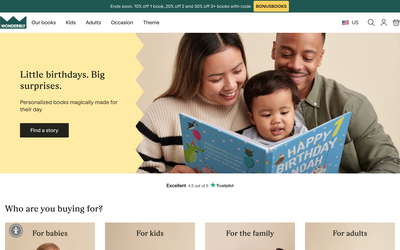Wonderbly website screenshot