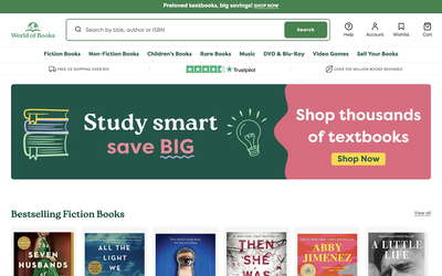 World of Books website screenshot