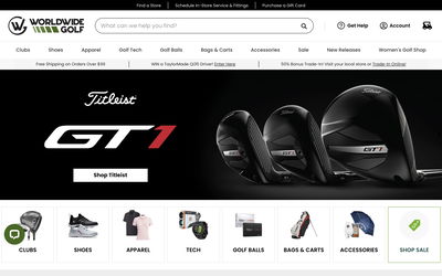Worldwide Golf Shops on Shomp