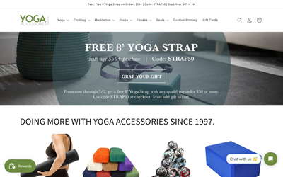 Yoga Accessories website screenshot
