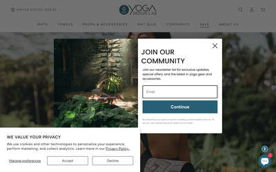 Yoga Design Lab website screenshot