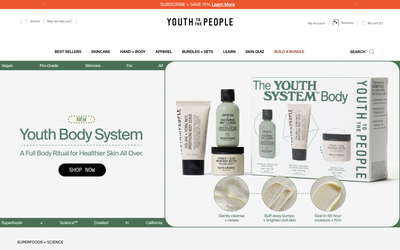Youth To The People website screenshot