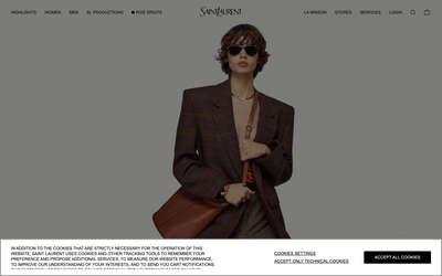 Yves Saint Laurent website screenshot