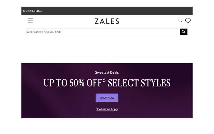 Zales screenshot