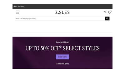 Zales website screenshot