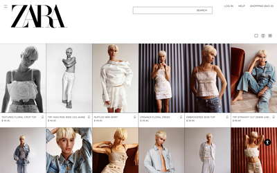ZARA website screenshot