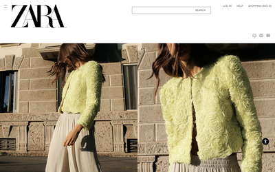 ZARA website screenshot