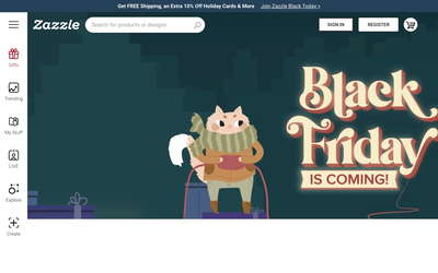 Zazzle website screenshot